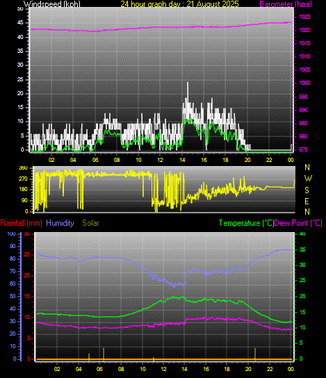 24 Hour Graph for Day 21